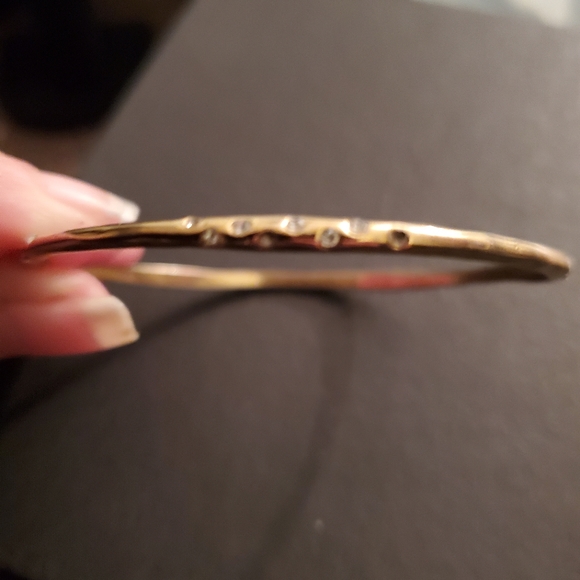 FREE WITH $25 PURCHASE4 gold colored bangle bracelets multi textured - Picture 3 of 4